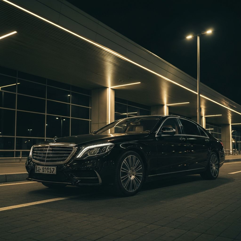 Mercedes-Benz Car Transfer Group у вечірньому світлі